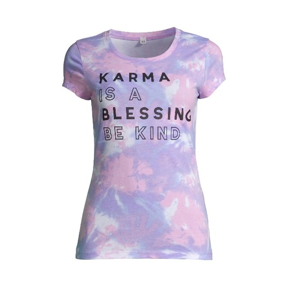 Tops - NWT Hybrid Juniors' Karma Tie Dye Graphic Tee